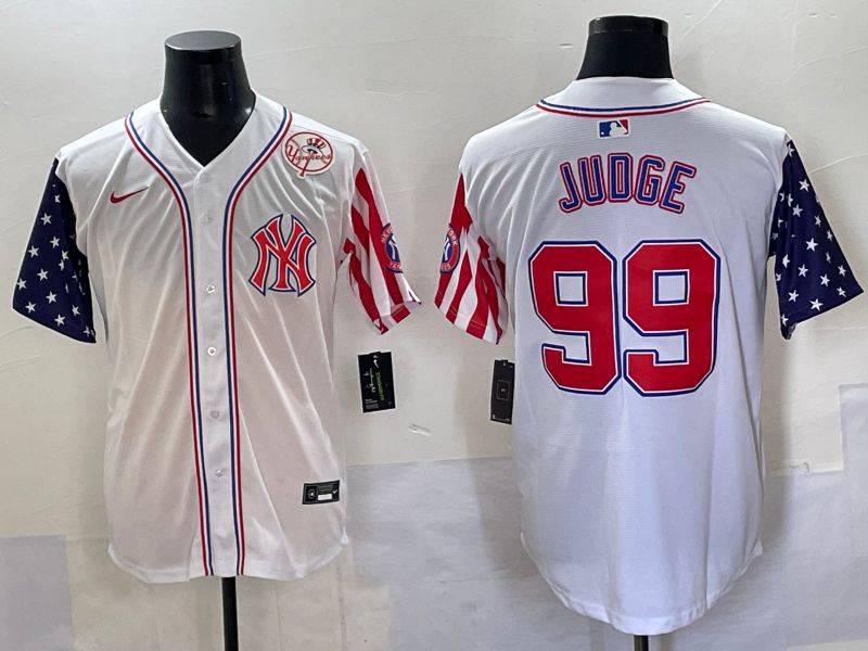 Men New York Yankees #99 Judge White a generation of national flags Jointly Name 2025 Nike MLB Jersey style 6